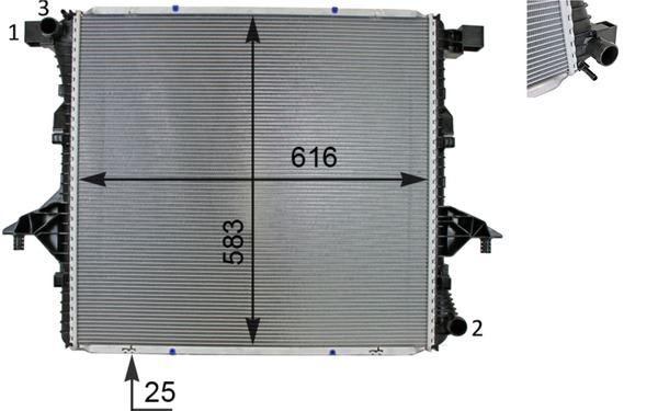 Kühlmittelkühler VW AMAROK - MAHLE