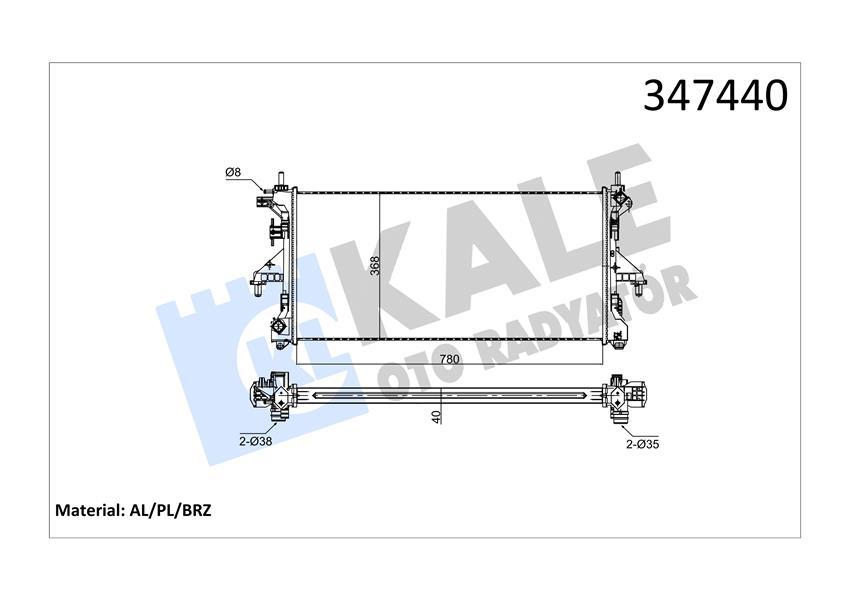 RADYATOR JUMPER - BOXER AL PL BRZ - KALE - OEM 1330X6