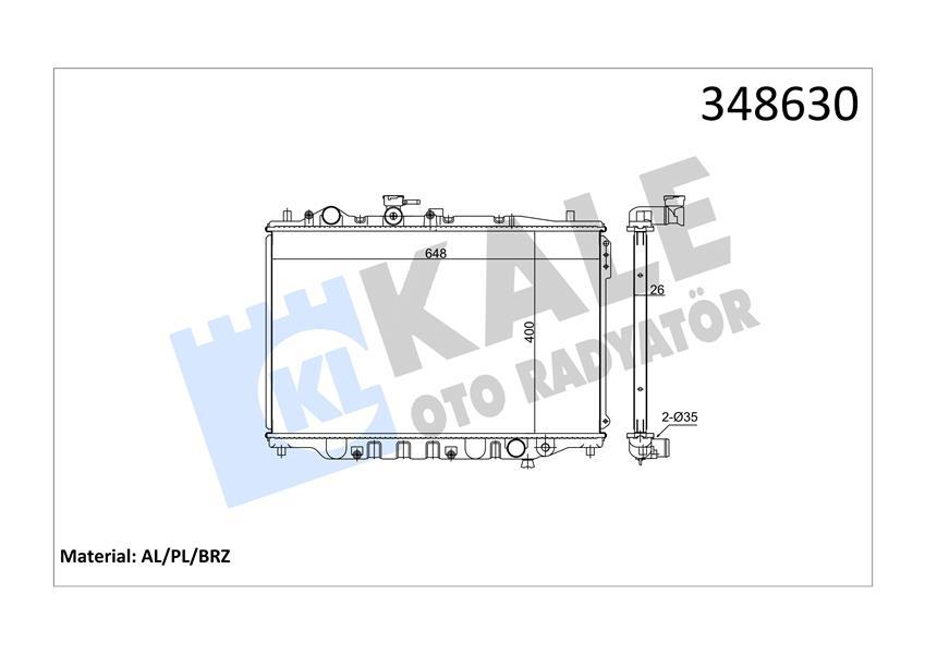 RADYATOR 626 III (MT) AL PL BRZ - KALE - OEM F2H115200