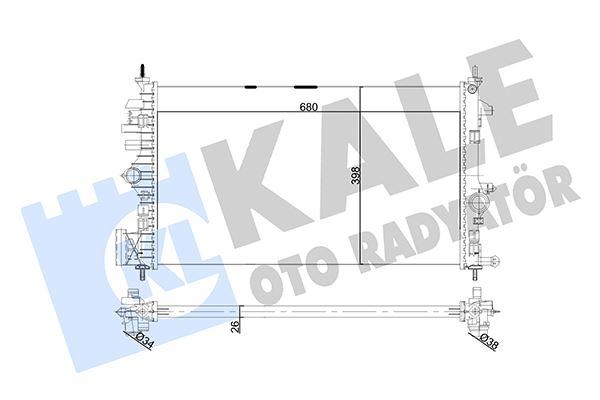RADYATOR INSIGNIA A - VAUXHALL INSIGNIA Mk IRADYATOR BRAZING - KALE - OEM 1300371