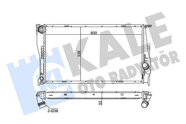 RADYATOR 1 (E81)-1 (E82)-1 (E87)-1 (E88)-3 (E90)-3 (E91)-3 (E92)-3 (E93)-X1 (E84)-Z4 (E89) (MT) AL P - KALE - OEM 1711.7.788.903