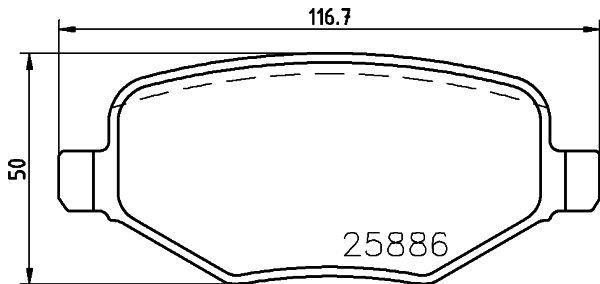 FREN DISK BALATASI ARKA EXPLORER 3.5 01 11> - VALEO - OEM DG132M007CA