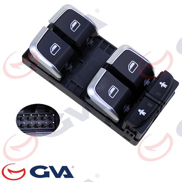 CAM AÇMA ANAHTARI AUDI A6-S6-A7 (10-) SOL (DÖRTLÜ - SÜRÜCÜ) - GVA - OEM 4G0959851D