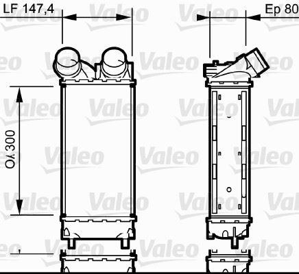 TURBO RADYATÖRÜ (INTERCOOLER) BERLINGO 04>C4 04>P308 07>PARTNER 04>1.6HDI (AL/PL/BRZ) (300x147x76) - VALEO - OEM 0384.L4