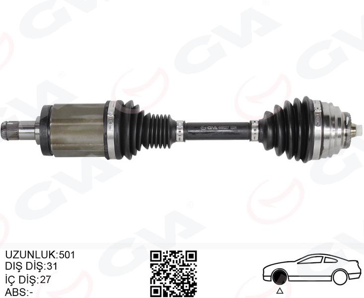 KOMPLE AKS ÖN SOL BMW X1 E84 09>15 (501MM) - GVA - OEM 31607605511