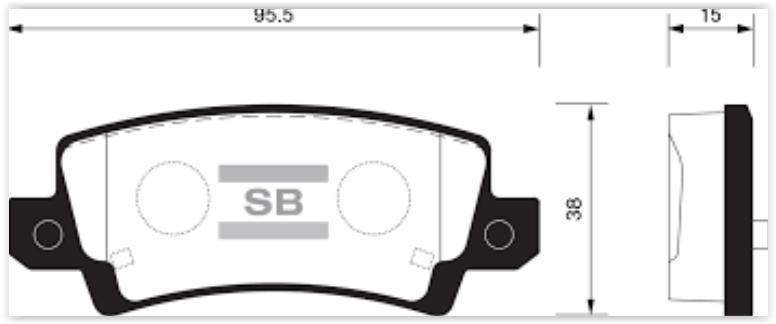 ARKA BALATA SWIFT IV 1.2-1.3DDIS 10=> SX4 1.6-1.6DDSİ 12=> VİTARA 1.6-1.6DDSİ 15=> (GDB3529) - SANGSIN - OEM 5580068L00
