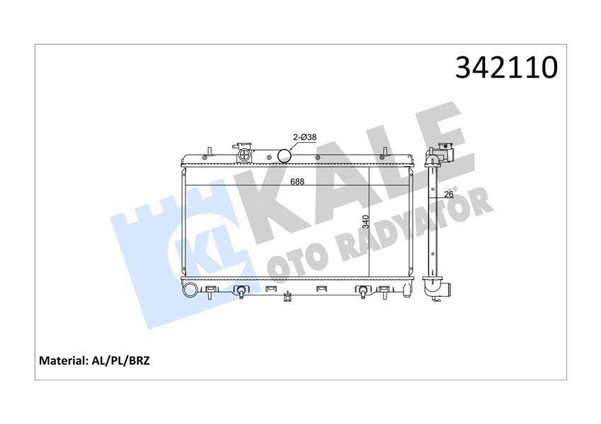 RADYATÖR SUBARU LEGACY IV-OUTBACK (AL-PL-BRZ) - KALE - OEM 45111AG000