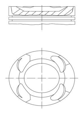 PISTON SEGMAN STD 82.00mm BMW B38 B46 F40 F44 F45 F46 F48 F39 MINI F54 F55 F56 F57 F60 - MAHLE - OEM 11258678931