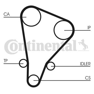 TRİGER KAYIŞI (130x254) TOYOTA LANDCRUISER 2.4D 8V (84-95) HILUX 2.4D (83-88) HIACE 2.4D 82- 5118 - CONTI - OEM 1356854050