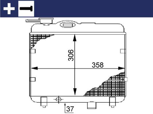 Kühlmittelkühler FIAT PANDA — MAHLE CR145000S - MAHLE