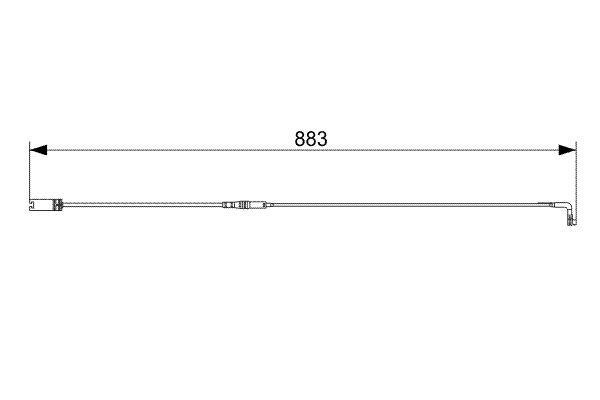 DİSK BALATA İKAZ KABLOSU. ARKA. 883 MM - BOSCH