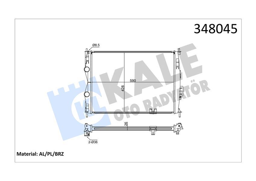 RADYATOR QASHQAI (MT) AL PL BRZ - KALE - OEM 21400JD00B