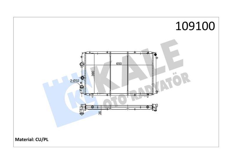 RADYATOR TRAFIC 1.9TDI 2 SIRA PA - KALE - OEM 7700310123