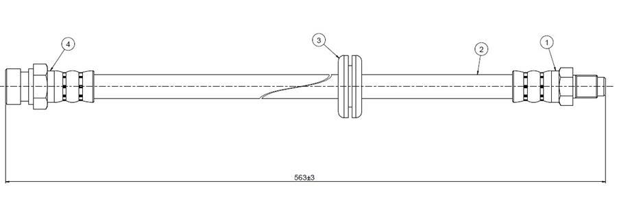 FREN HORTUMU ön 9000 89-92 - CAVO - OEM 8953291