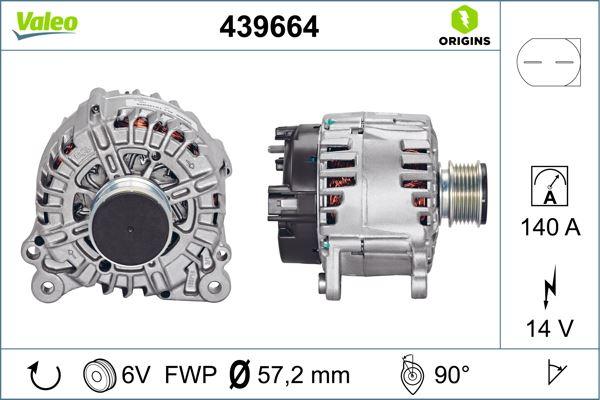 ALTERNATÖR FORD GALAXY/ VW SHARAN/SEAT ALHAMBRA /JEEP COMPASS /DODGE CALIBER - VALEO - OEM 5033757AB