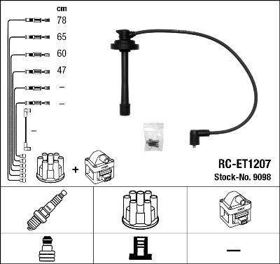 RC-ET1207 ATEŞLEME KABLOSU - NGK