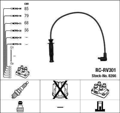 BUJİ KABLOSU ROVER 400 2.0İ 94-98 420 92-00 620TI 94-99 RC-RV301 - NGK - OEM GHT283