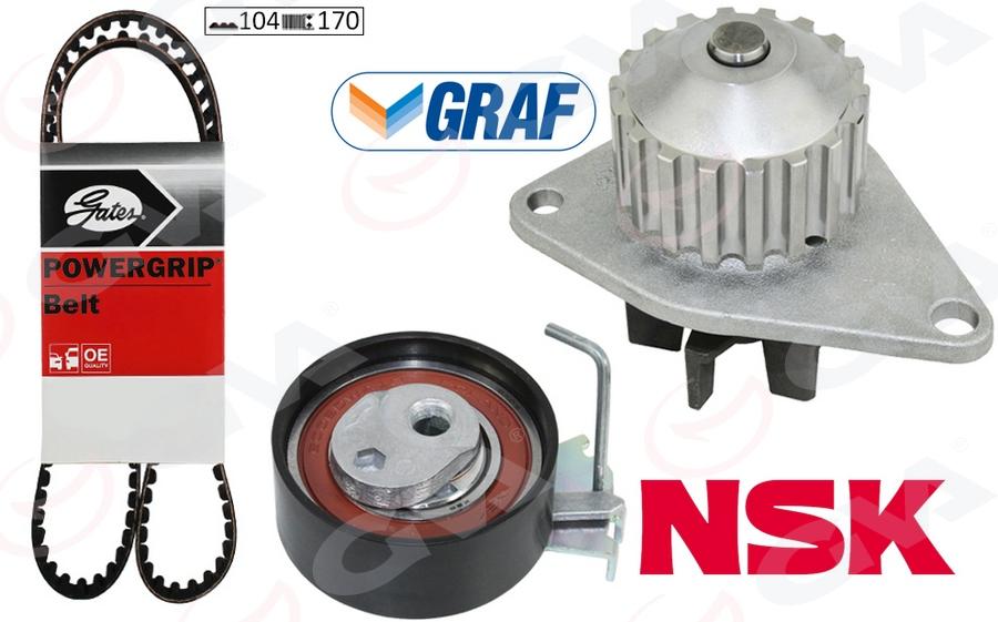 DEVİRDAİMLİ EKSANTRİK GERGİ KİTİ(104x170)206-207-306-307-BIPPER-PARTNER-BERLINGO-C2-NEMO-FIORINO 1.4 - GVA - OEM 9400831869