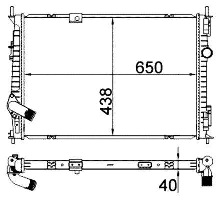 Kühlmittelkühler NISSAN QASHQAI — MAHLE CR2058000S - MAHLE