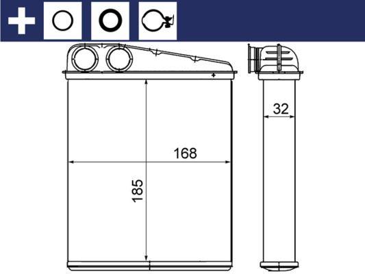 KALORIFER RADYATORU MERCEDES W169 W245 . MINI R55 R56 R60 - MAHLE - OEM A1698300761