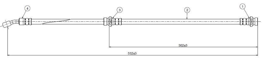 FREN HORTUMU ön Serena 2.0 diesel 92-. - CAVO - OEM 462109C007