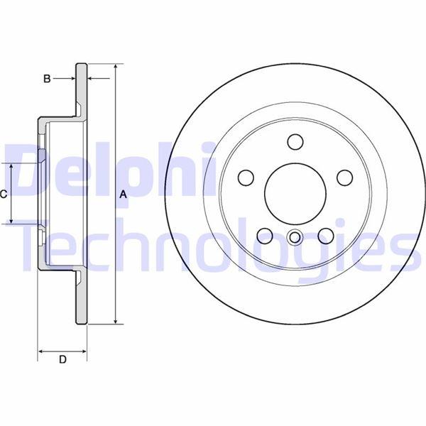 FREN DISKI ARKA BMW F40 F44 F45 F46 F48 F39 F70 F74 U06 U11 U10 . MINI F54 F55 F56 F57 F60 F65 F66 F67 - DELPHI - OEM 34216799367