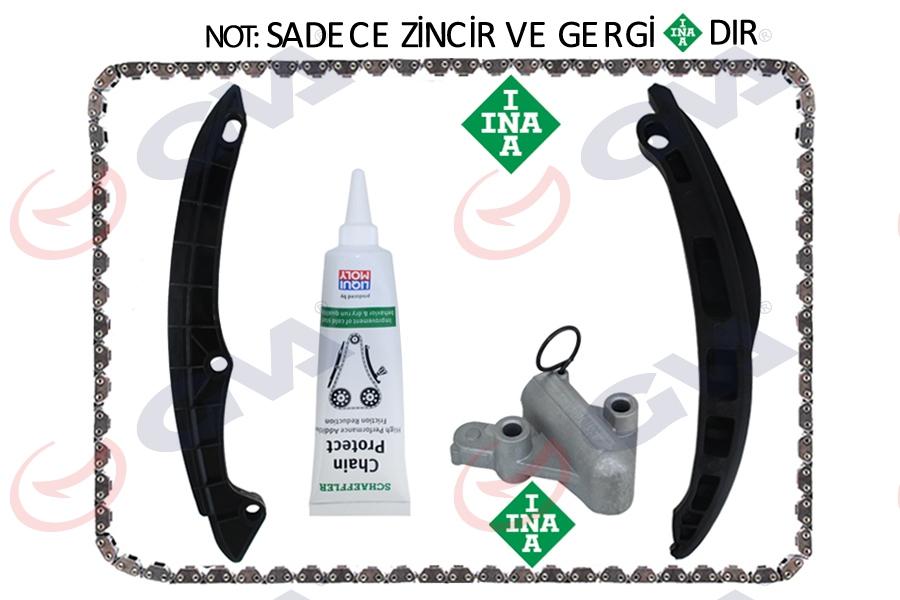 EKSANTRİK ZİNCİR SETİ GOLF5/6-JETTA-PASSAT-SCIROCCO-A3-LEON 1.6 FSI (BLF)- 1.4 TSI (CAXA-BMY-BLG) - GVA - OEM 03C198119