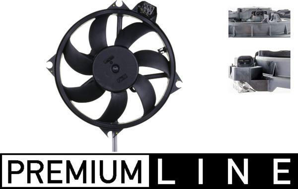 Kühlmittelkühler-/Kondensator-Lüfter RENAULT MEGANE III - MAHLE