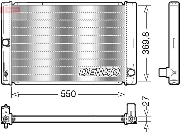 RADİATOR. ENGİNE COOLİNG TOYOTA AURIS (E15) (06-12) - DENSO - OEM 164000N060