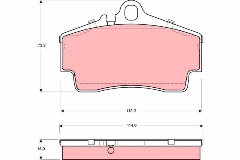 (x) ARKA BALATA CAYMAN 2.7 06=> CAYMAN S 3.4 05=> BOXSTER 2.7 24V-S 3.2 99=> 9113.6 GT3 99=> - TRW - OEM 99635293903
