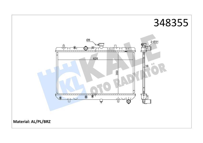 RADYATOR RIO (MT) AL PL BRZ - KALE - OEM 25310FD010