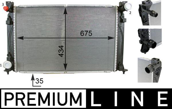 Kühlmittelkühler AUDI S6 - MAHLE