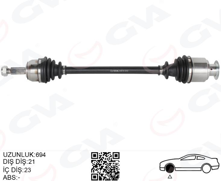 ÖN AKS SAĞ RENAULT EXPRESS (F40.G40) 1.9 D UZUNLUK (85-98) - GVA - OEM 7700748855