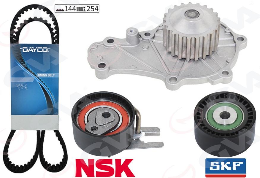 EKSANTRİK GERGİ KİTİ + DEVİRDAİM (144 DİŞ EURO4) P206-P307-C1-C2-C3-BIPPER -NEMO-XSARA 1.4 HDİ FIESTA FUSION 02>08 1.4 TDCI (2S6Q8A615AB-2S6Q8591BA) - GVA - OEM 2S6Q8B596AB