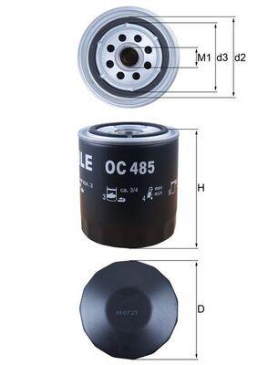 YAĞ FİLTRESİ PASSAT-SKODA SUPERB 2.8 V6 -AUDI A4-A6-A8-80 - MAHLE - OEM 078115561D