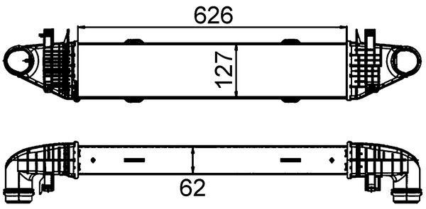 TURBOSARJ RADYATORU MERCEDES W204 S204 C204 W212 C207 A207 - MAHLE - OEM A2045000000