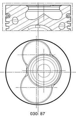 PİSTON COMPLETE VW — MAHLE 0308712 - MAHLE