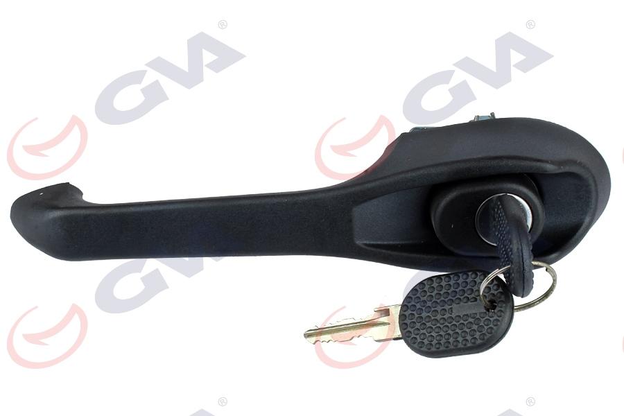DIŞ KAPI KOLU ÖN SAĞ (ANAHTAR DELİKLİ)SİYAH DESENLİ TEMPRA 159 (90-97)-TIPO 160 (87-95) - GVA - OEM 181695080