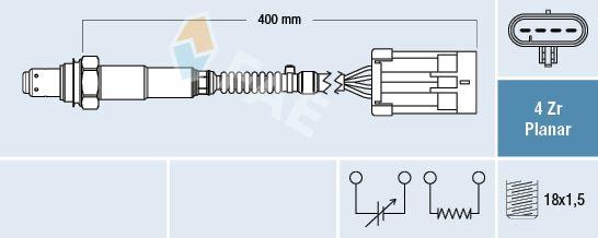 OKSİJEN SENSÖRÜ OMEGA A 2.0-2.0i (86-94) FRONTERA 2.0i (92-98) AVEO-KALOS-LACETTI 1.4 16V L95 EPICA 2.0 - FAE - OEM 96394004