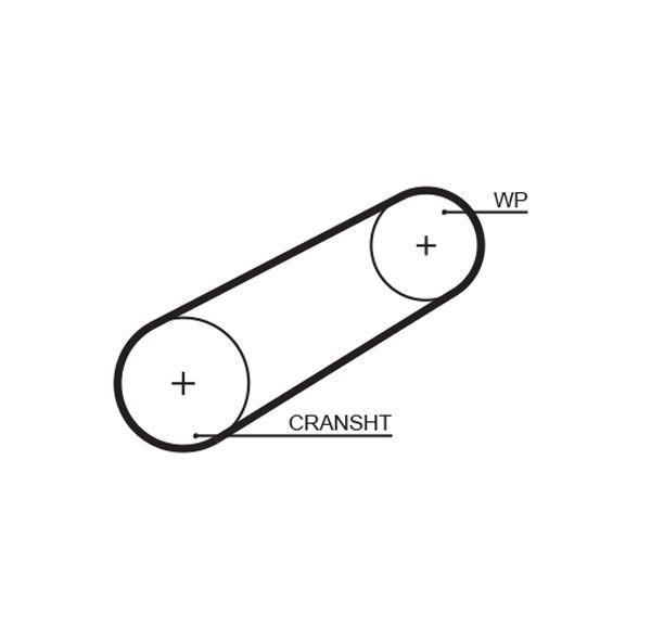 TRİGER KAYIŞI (080x254) CITROEN CX 2.4 8V (75-82) 2.0 8V (75-79) - GATES - OEM 5490267