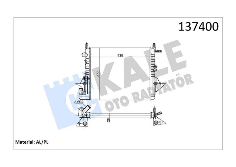RADYATÖR TWNG (2 SIRA AL+PL SİSTEM) - KALE - OEM 81061006672