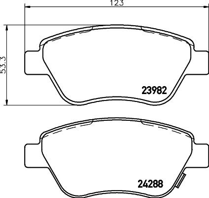 ÖN BALATA CORSA D (KÜÇÜK TİP) 1.0-1.2-1.3 CDTI-1.4 06> ADAM 14> DOBLO 03> PANDA 04> - SANGSIN - OEM 1605226