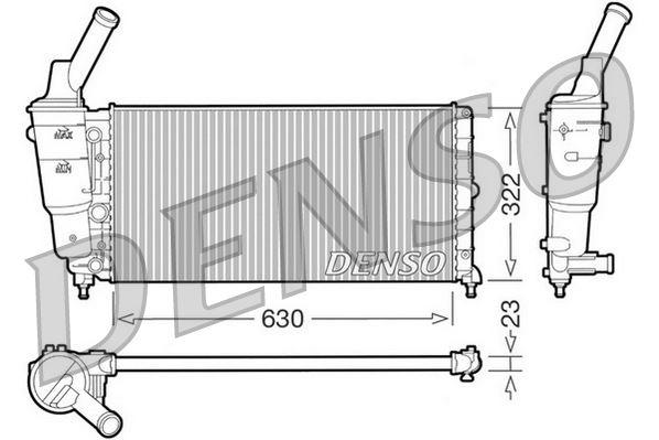 RADİATOR. ENGİNE COOLİNG LANCIA Y (95-03) — DENSO DRM13005 - DENSO - OEM 46763325