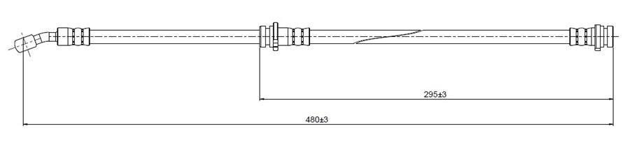 FREN HORTUMU ön Almera 1.5 16V-1.8 16V- 2.2 TD 96-00 - CAVO - OEM 462104B005