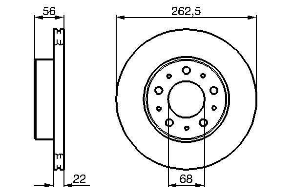 ÖN FREN DISK AYNA VOLVO 740. 760. 780 83 >91 - BOSCH - OEM 1359906