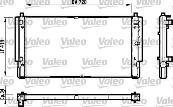 SU RADYATORU TRANSPORTER T4 1.9 2.0 2.4 2.5 TDI - VALEO - OEM 7D0121253