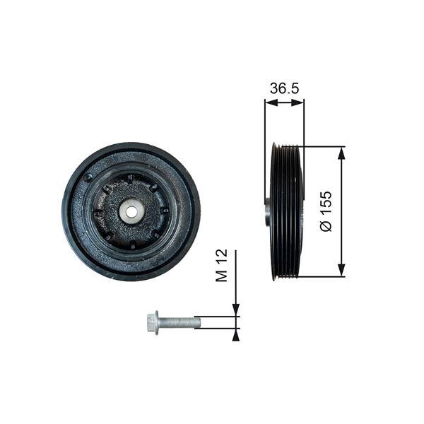 KRANK KASNAGI PRIMASTAR MOVANO VIVARO A LAGUNA TRAFIC II 99- - GATES - OEM 8200386446