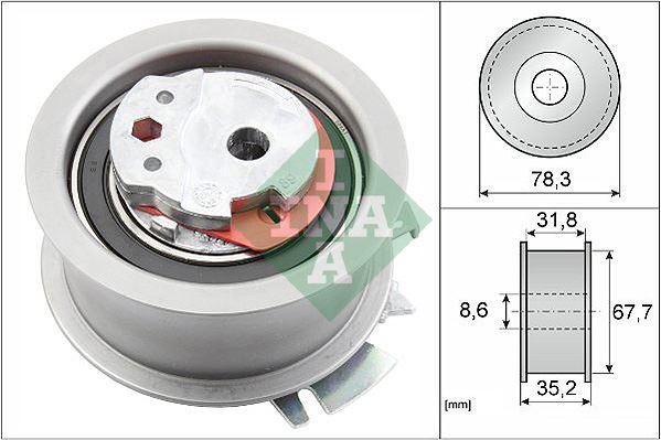 TRIGER GERGI RULMANI (VOLKSWAGEN) GOLF V PASSAT 2.0TDI (04->) - INA - OEM MN980101