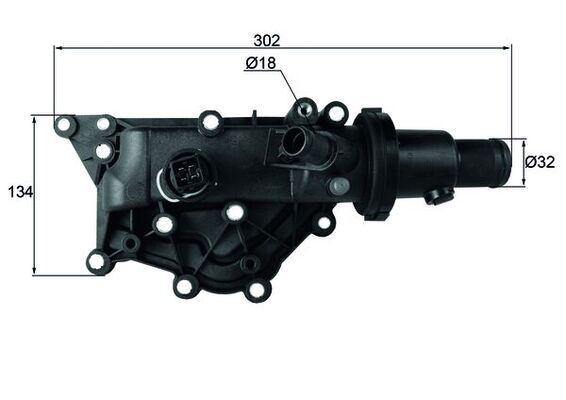 TERMOSTAT RENAULT CLIO III MEGANE II MAGENA III TWINGO II - MAHLE TERMOSTAT - OEM 8200561434