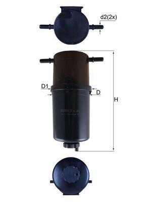 YAKIT FİLTRESİ In-line fuel filter — MAHLE KL873 - MAHLE